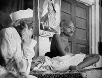 Gandhi with Abbas Tyabji, 1934