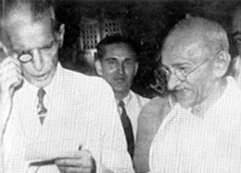 Gandhi's meeting with Jinnah, Bombay, April 28, 1938