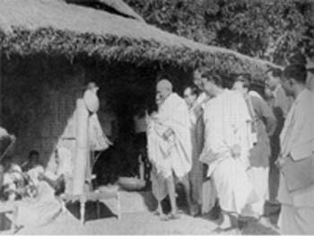 At Shantiniketan, rural reconstruction centre of Visva-Bharati, February 1940
