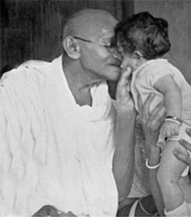 With a child, Poona, September 1945