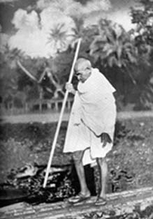 Gandhi, aged 77, Noakhali, November 11, 1946